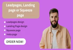Design Funnel Landing Page, Squeeze Page on Leadpages, Instapage, Carrd, Unbounce
