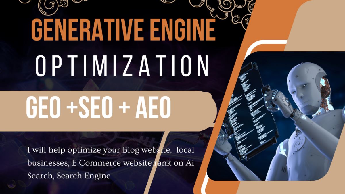 I will generative engine optimization GEO SEO for ChatGPT, AI GMB Chatbot SGE Ecommerce