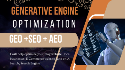 I will generative engine optimization GEO SEO for ChatGPT, AI GMB Chatbot SGE Ecommerce