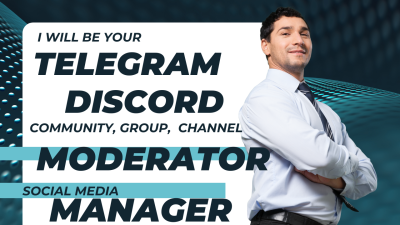I will be crypto community manager discord, telegram community moderator virtual assist