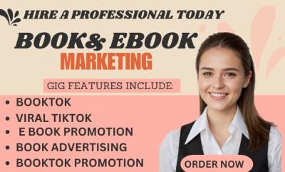 I will viral tiktok booktok book promotion amazon kdp ads book mar