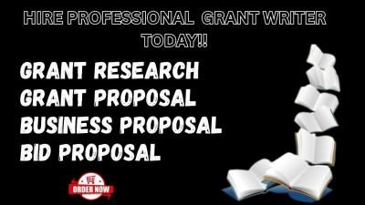 I will do grant research, grant proposal writing, business plan nonprofit grant