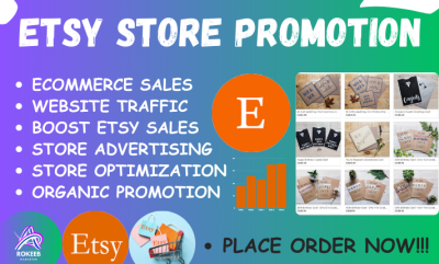 I will promote and advertise Etsy store, Shopify marketing, boost store visitors, sales
