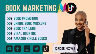 I will do viral book ebook promotion TikTok BookTok video Amazon KDP ebook marketing