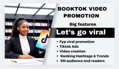 I will do Amazon Kindle Ebook Marketing, BookTok Video Promotion, TikTok BookTok