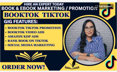 I will viral rank booktok tiktok promotion advertising ads book kdp ebook marketing