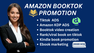 I will do viral BookRank TikTok Video Promotion, BookTok Amazon to 5M Active Readers