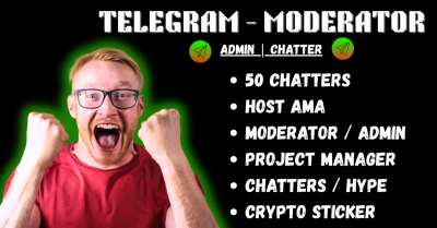 I Will Be Your Telegram Community Manager or Blockchain Projects