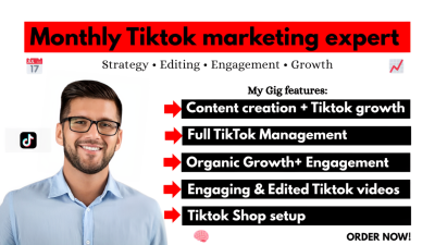I will be your social media manager, Instagram marketing manager and Instagram growth