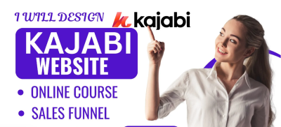 I will design Kajabi website or sales funnel landing page, Kajabi online course