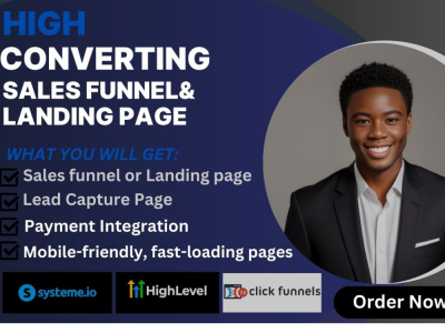 I will funnelcockpit, sales funnel, funnelish, landing page brevo, gohighlevel, systeme