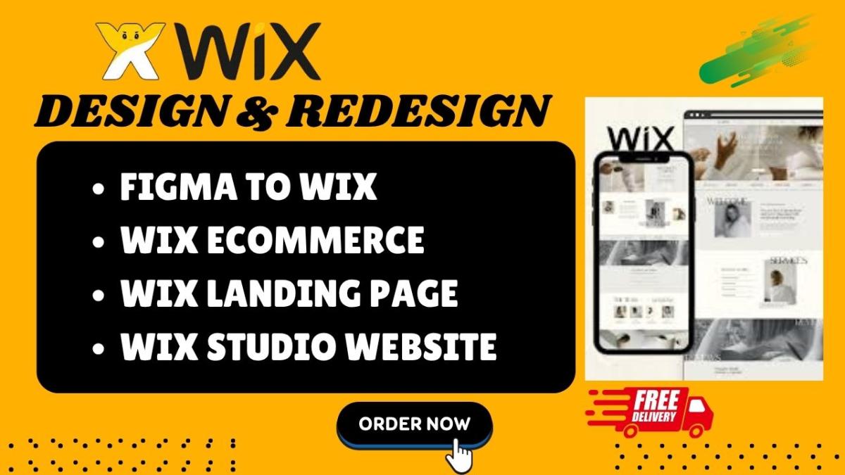 I will build Wix website redesign Figma to Wix developer Wix Studio ecommerce website