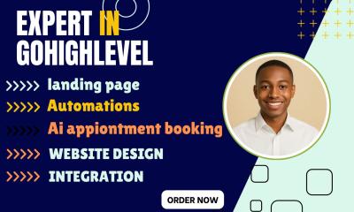 I will do gohighlevel landing page gohighlevel sale funnel clickfunnel systeme io