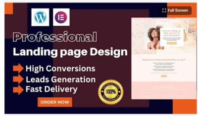 I will design landing page, lead capture page, WordPress landing page, sales funnel