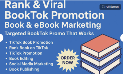 I will viral book rank on TikTok BookTok promotion KDP ads ebook marketing book trailer
