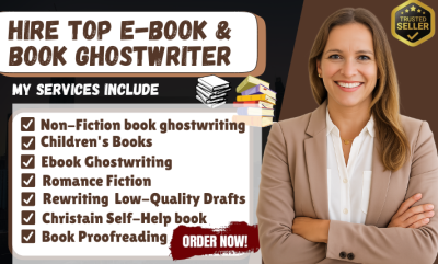 I will be your non-fiction ghostwriter, ghost book writer, and publish ebook on Amazon KDP
