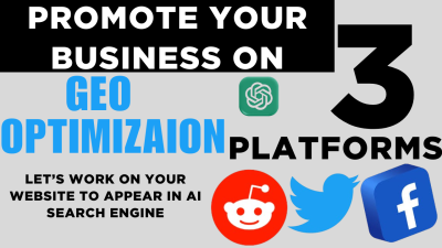 I will do affiliate link promotion for ClickBank, Amazon, Business Website GEO marketing