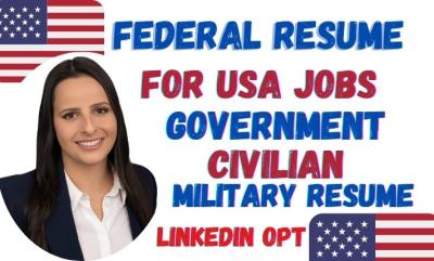 I will write federal resume professional ATS resume executive USAJOBS resume writing