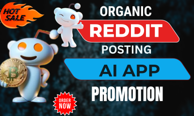 I will do Reddit post for ecommerce business IPTV crypto website AI app product link