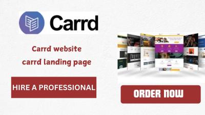 I will build Carrd landing page, Carrd website redesign, Carrd.co website design