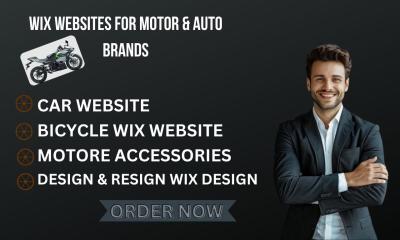 I will design a professional, responsive Wix website for motorcycles and cars