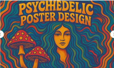 I will design psychedelic poster vintage 70s concert poster trippy artwork retro design
