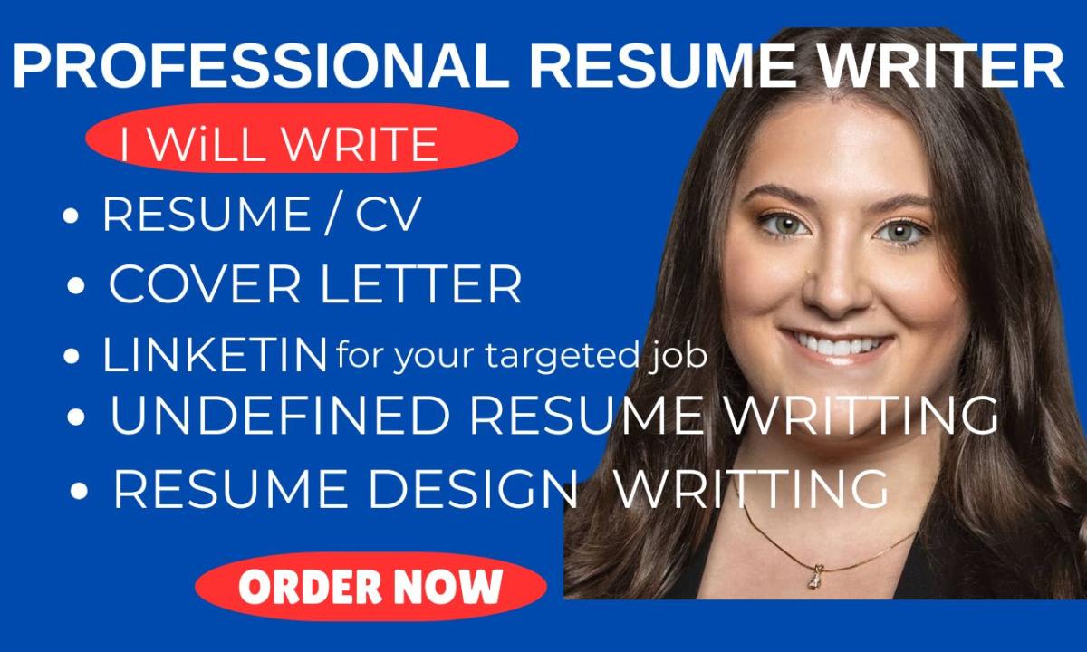 I Will Write Professional Resume, Cover Letter, CV, Executive Resume, and Federal Resume