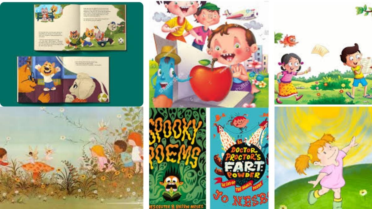 I will design kids book illustration cute watercolor storybook cover art