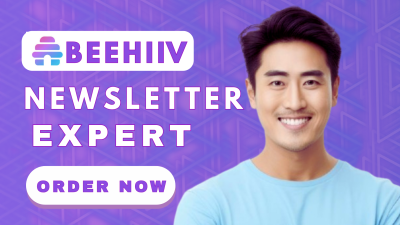 I will set up Beehiiv account, design Behiive AI newsletter template & Beehive landing page
