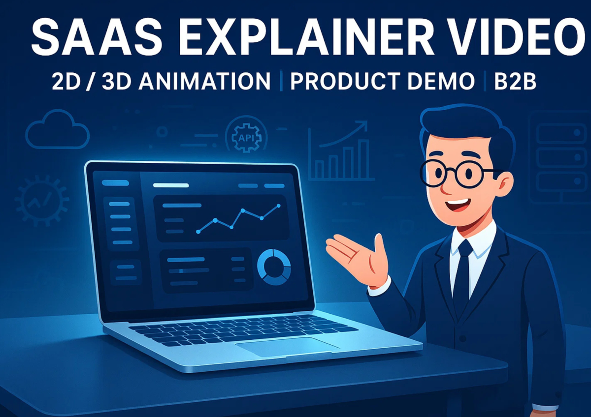 I will create SaaS software demo 3D 2D app explainer video SaaS animation product video