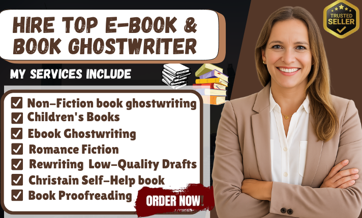 I will be your non-fiction ghostwriter, ghost book writer, and publish ebook on Amazon KDP