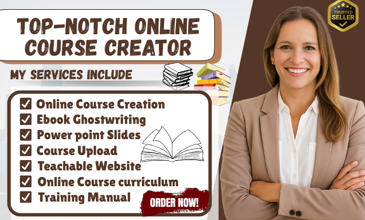 I Will Do Ebook, Online Course, Course Curriculum, Lesson Plan, Workbook, and PPT Slides