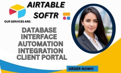 I will Airtable, Airtable Database, Airtable Automation, Airtable Interface, Softr Expert