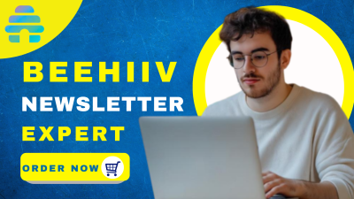 I will setup beehiiv account, beehive AI newsletter template design, and beehive landing page