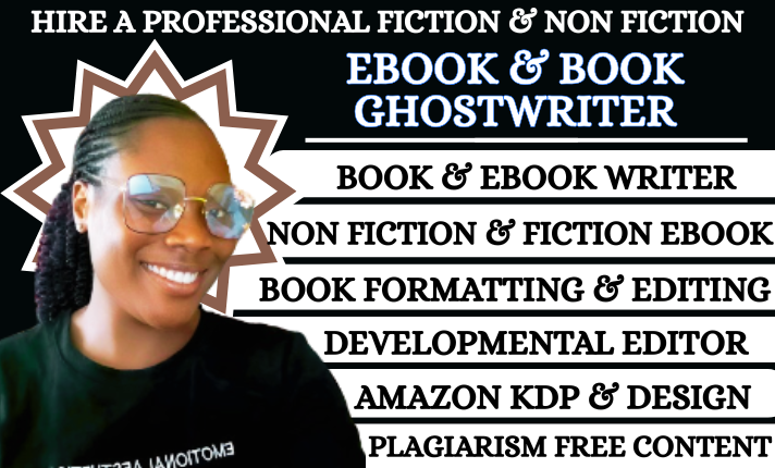 I will ebook ghostwriter, KDP book writer, ghost book writer, non fiction ghostwriter