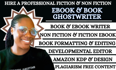 I will ebook ghostwriter, KDP book writer, ghost book writer, non fiction ghostwriter