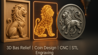 I will 3d coin design 3d bas relief 3d laser engraving 3d cnc design 3d printing stl