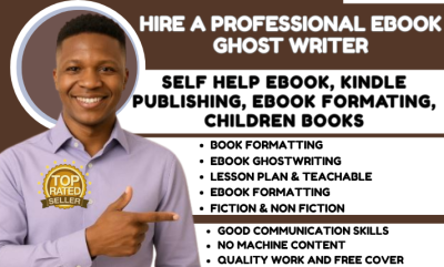 I Will Ebook Ghostwriter, KDP Book Writer, Ghost Book Writer, Non-Fiction Ghostwriter