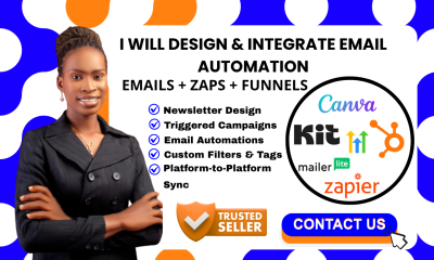 I Will Design Newsletter, Do Zap Integration on Canva, ConvertKit, HubSpot, MailerLite, GHL