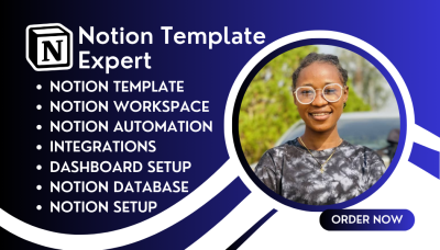 I will design custom Notion templates as a Notion expert