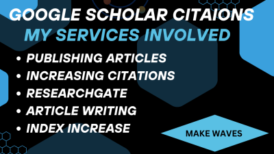 I will increase your Google Scholar citation and increase scholar index