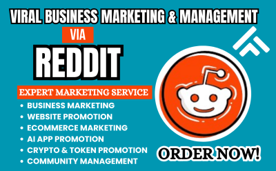 I will manage Reddit posts for eCommerce, Web, SaaS, Crypto, AI, Blog, App, and Marketing