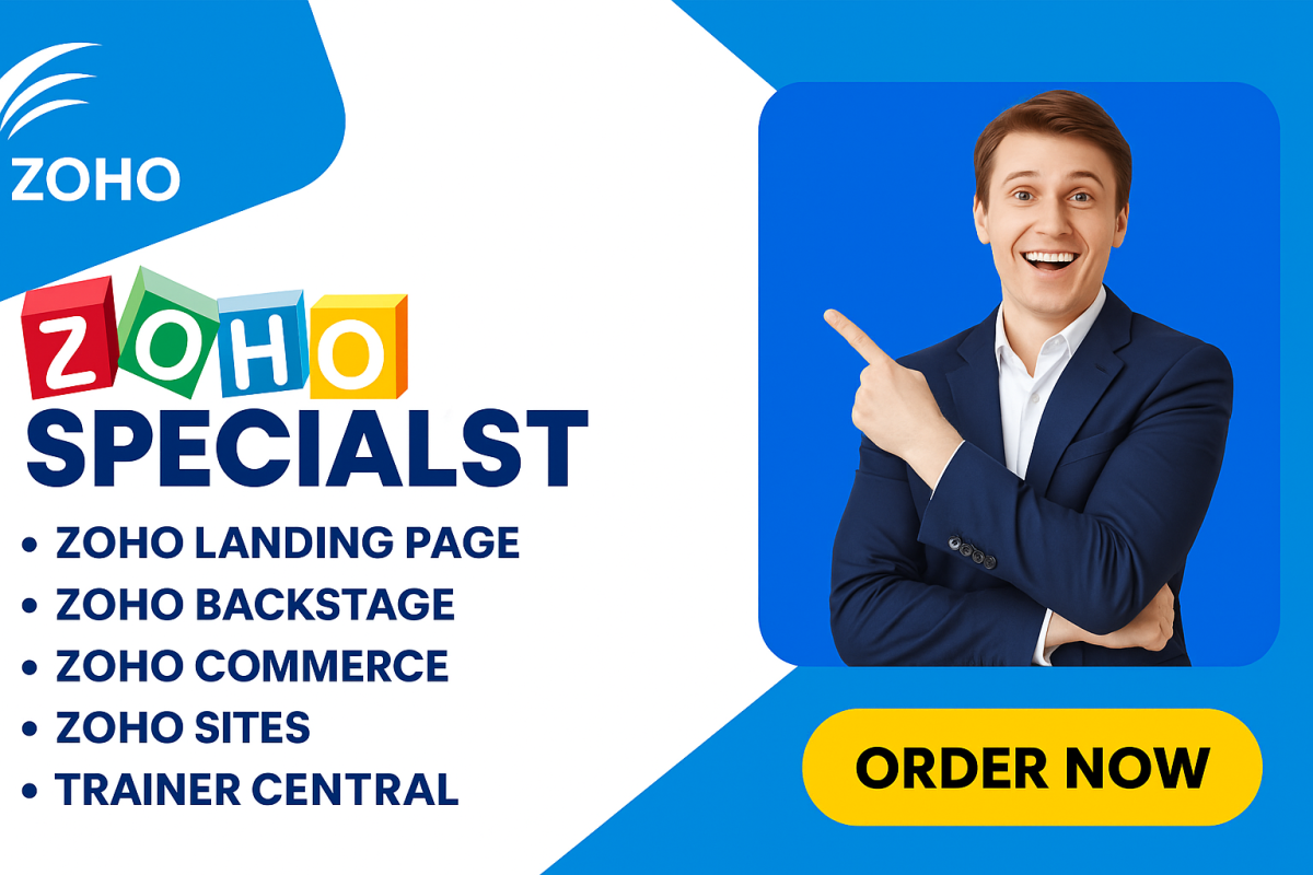 I will design websites with Zoho Sites