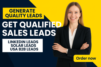 I will do premium B2B lead generation targeted solar leads boost your sales