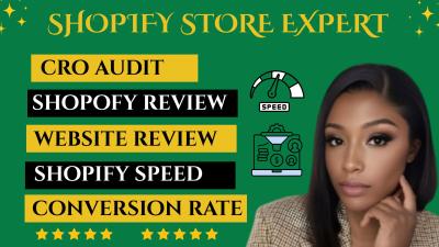 I will boost your shopify conversion rate with a full cro audit and speed optimization