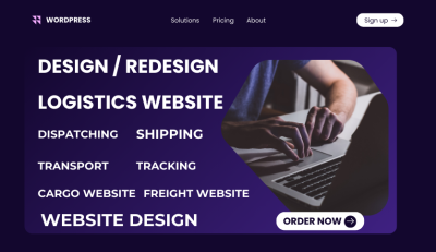 I will design a professional cargo, logistics, freight forwarding website, business website
