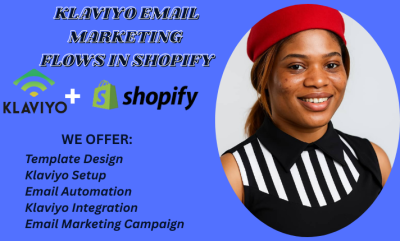 I will setup Klaviyo email marketing flows for Shopify