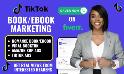 I will promote your romance book ebook on TikTok, viral BookTok