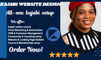 I Will Kajabi Website Design, Online Course, Kajabi Sales Funnel, Landing Page