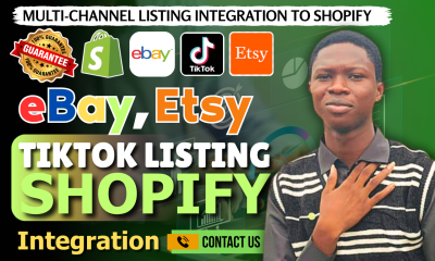 I will do eBay Etsy TikTok product listing integration to Shopify seamless sync set